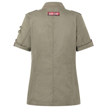 RCJF 14 SHORT-SLEEVED LADIES CHEF JACKET DENIM-STYLE