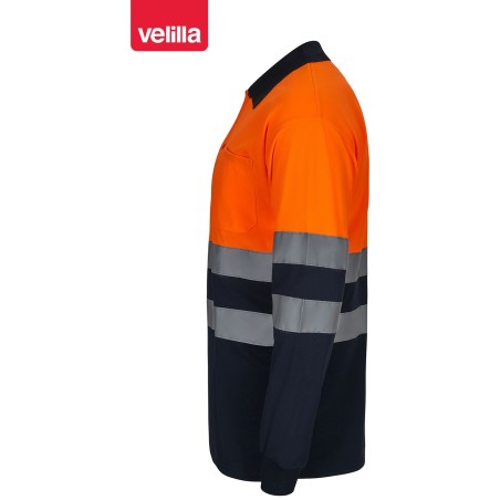 305507 Hv Ls Two-Tone Polo