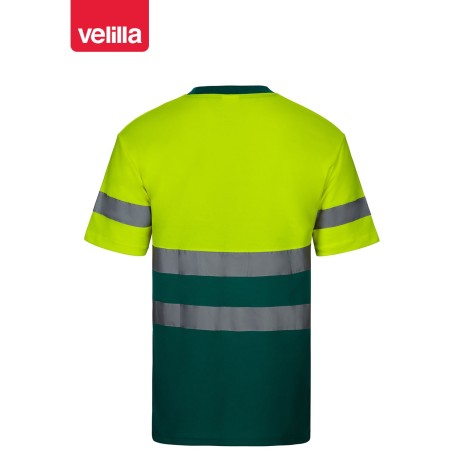 305613 Hv Two-Tone Short Sleeve Cotton T-Shirt