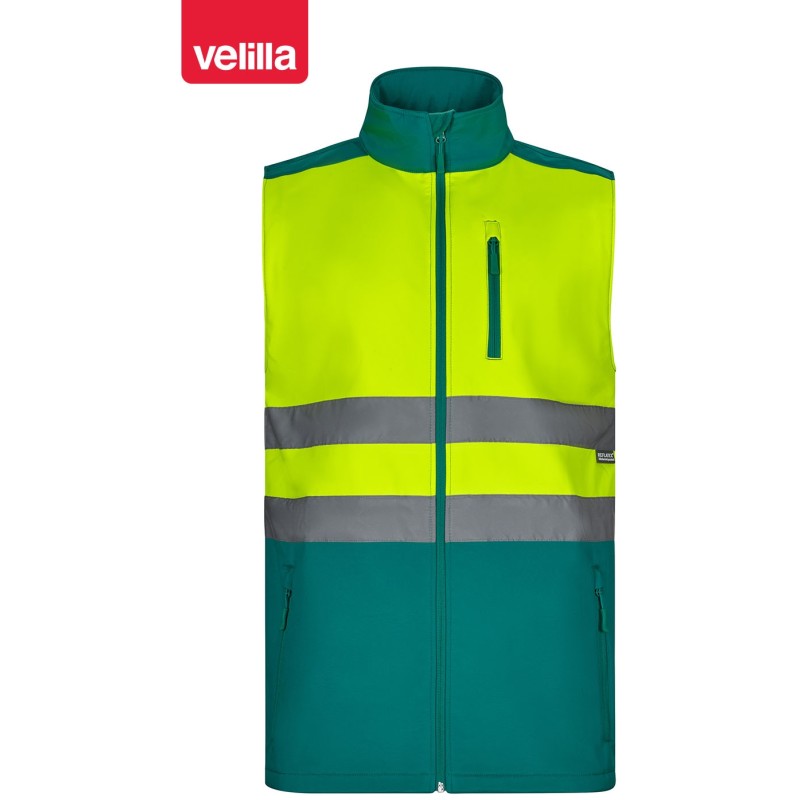 305906 Hv Two-Tone Soft Shell Waistcoat