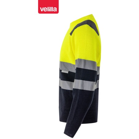 179 Hv Two-Tone Knitted Jumper