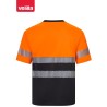 305633 Short sleeve two-tone recycled polyester T-shirt with segmented tape