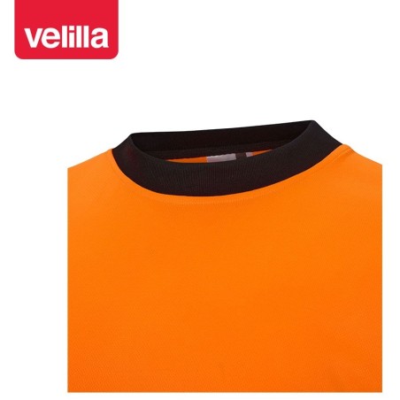 305633 Short sleeve two-tone recycled polyester T-shirt with segmented tape