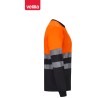 305635 Long sleeve two-tone recycled polyester T-shirt with segmented tape
