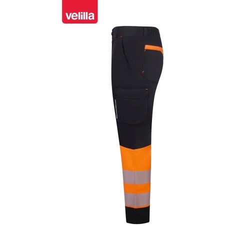 303032S Two-tone recycled stretch trousers with segmented tape