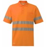 305542 Short-sleeve cotton polo shirt with segmented tape