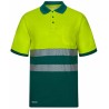 305543 Short-sleeve two-tone cotton polo shirt with segmented tape
