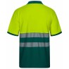 305543 Short-sleeve two-tone cotton polo shirt with segmented tape
