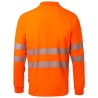 305544 Long-sleeve cotton polo shirt with segmented tape
