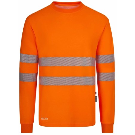 305644 Long-sleeve cotton T-shirt with segmented tape