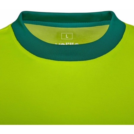 305645 Long-sleeve two-tone cotton T-shirt with segmented tape