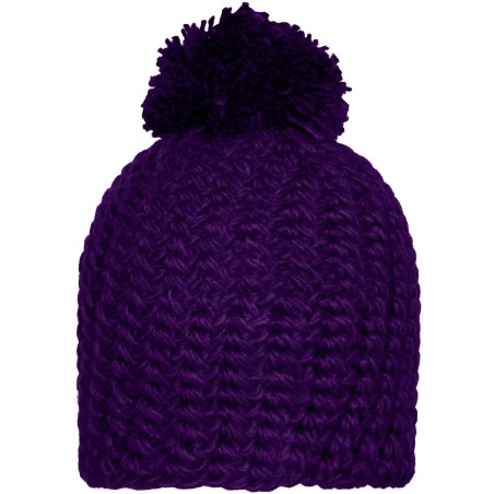MB7939 Unicoloured Crocheted Cap with Pompon