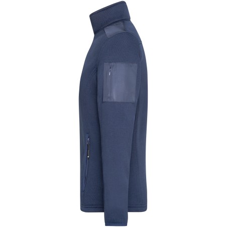JN591 Men's Knitted Fleece Jacket
